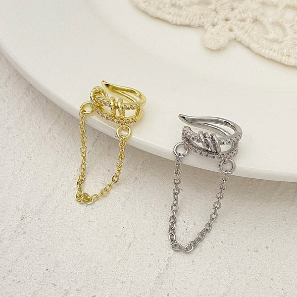 Veile Studios And American Fashion Metal Geometric Hoop Non Pierced Earrings