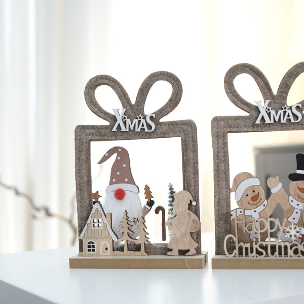 Christmas Gift Hollow Snowman Festival Atmosphere Felt Decoration Desktop Bar Ornament Seasonal Decorations
