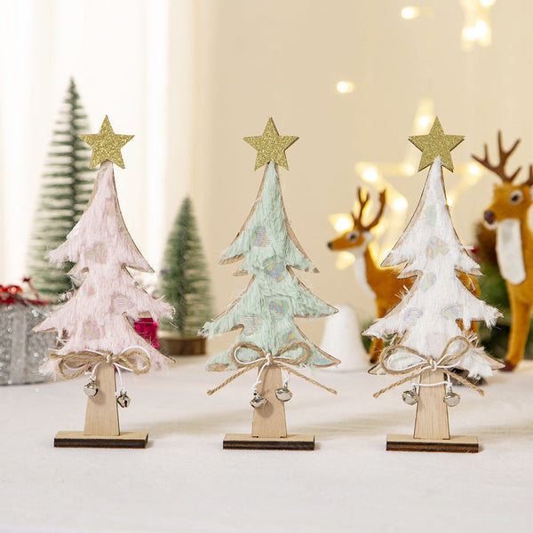 Christmas Decorative Tree Diy Ornament For Desk Display Holiday Gift And Present Seasonal Decorations