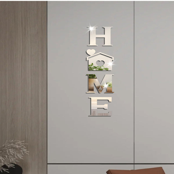 Acrylic Mirror Stickers: Home House Love Combo Bestseller Shein Soft Decorative Wall With Letter Hearts Wall Stickers