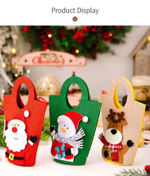 Christmas Decorations Creative Cartoon Carry Bag Santa Claus Gift Children's Candy Apple Seasonal Decorations