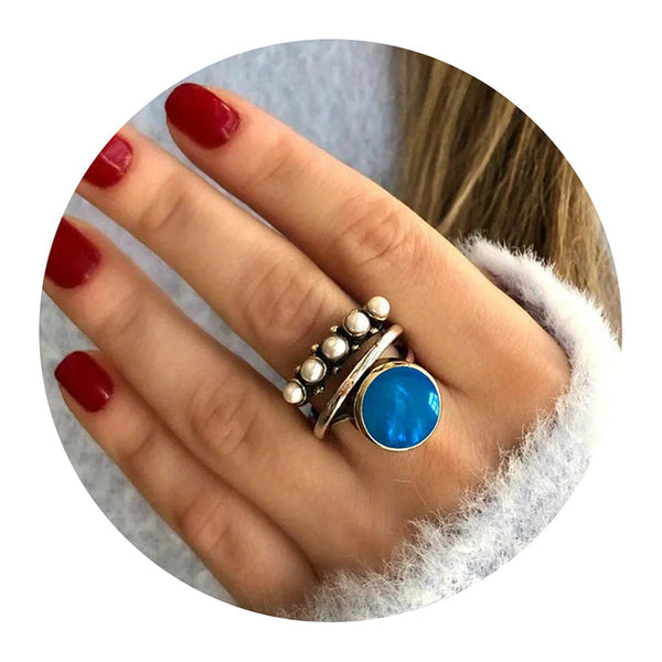 Veile Studios Alloy Three Layered Open Ring Rings