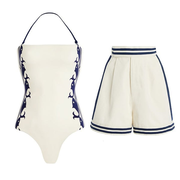 Bow Tie Ins Style One Piece Swimsuit For Women Swimwear