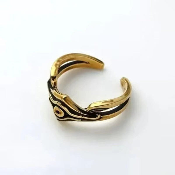 Game King Monster Duel Artum Ring Electroplated Gold Droplet Rings