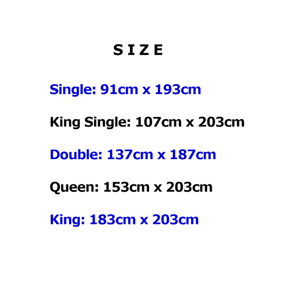 King Single Duck Feather Down Mattress Topper 1800Gsm Cotton Comfort Mattress Toppers & Protectors
