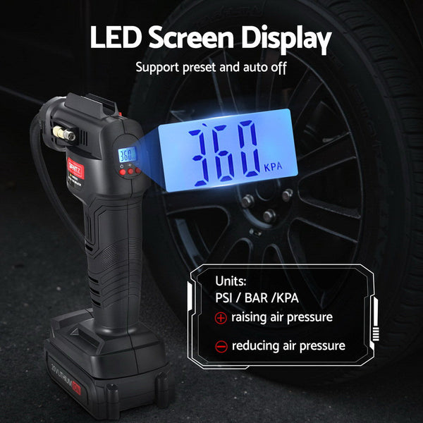 Giantz 20V Air Compressor 120Psi Electric Portable Inflator Led Light Air Compressors