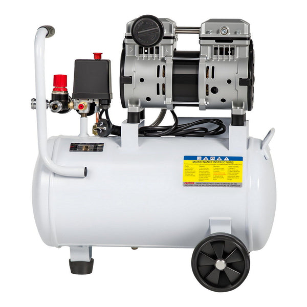 Giantz 24L Air Compressor Quiet 0.75Hp Oil Free Portable Tyre Inflator 40L/Min Deflators