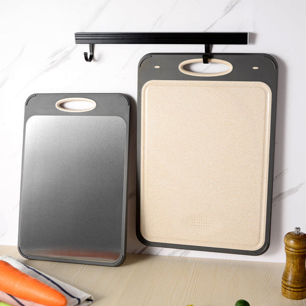 Kitchen Double Sided Food Grade Plastic Cutting Board 304 Stainless Steel Cutting Boards