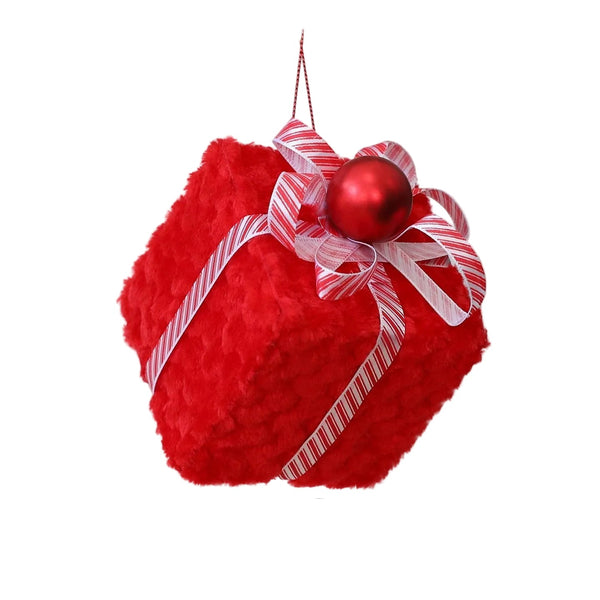 Christmas Ball Ornament Red And White10cm Tree Decoration Gift Box Window Display Seasonal Decorations
