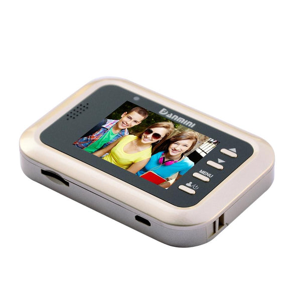 2.4 Inch Colour Screen 1.0Mp Security Camera With No Disturb Peephole Viewer Gold Security Cameras