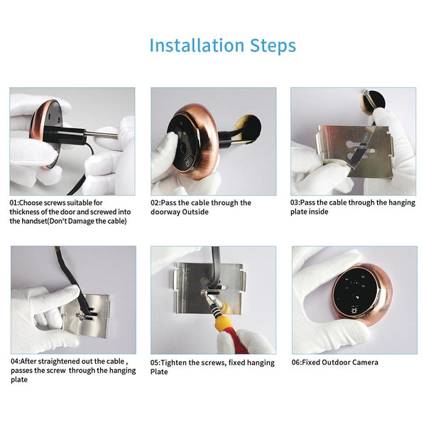 4.5 Inch Screen Security Camera With Night Vision Motion Detection Tf Card Support Security Cameras