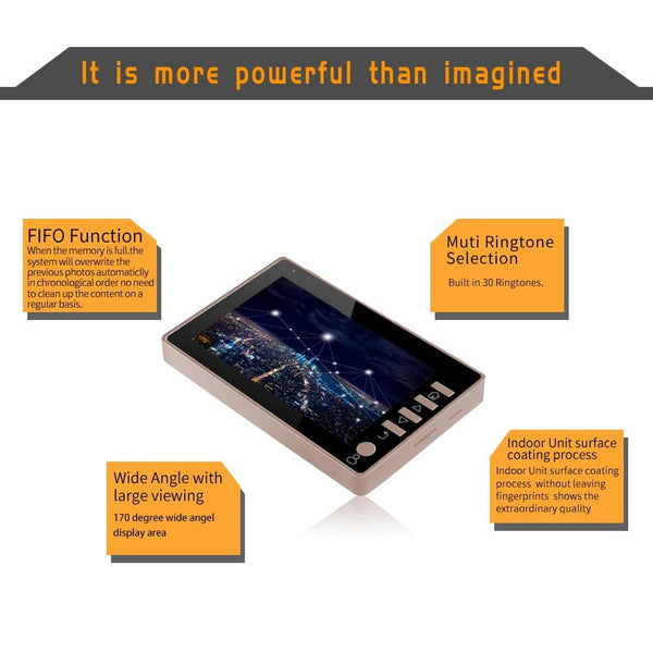 4.5 Inch Screen Security Camera With Night Vision Motion Detection Tf Card Support Security Cameras