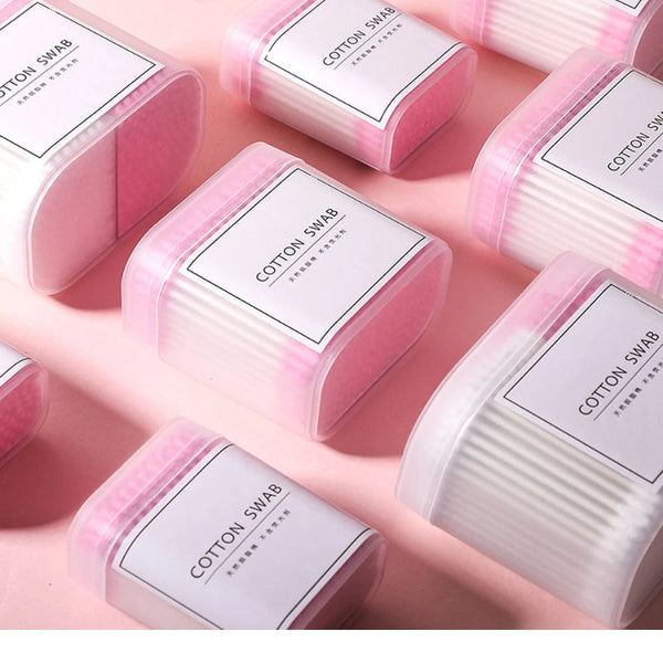 100/200/300Pcs Disposable Double Head Wood Cotton Swab Lipstick Ear Cleaning Buds Makeup Sticks Swabs Tools Sponges Applicators & Cotton
