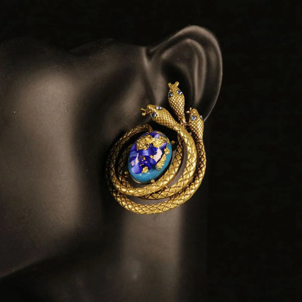 Veile Studios Creative Snake And Flower Brooch Women Jewelry Pins Party Pendant Perfect As Gifts Earrings