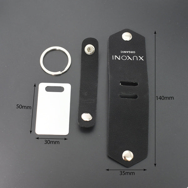 Blank Heat Transfer Leather Detachable Keychain Laser Multifunctional Diy Overprint Photo Keyrings