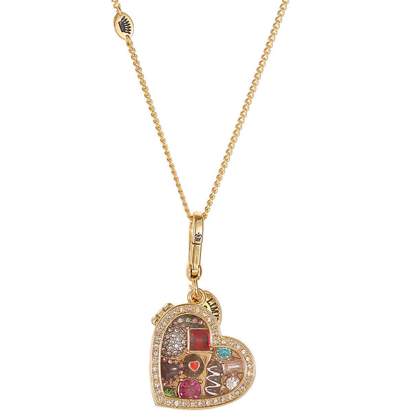 Enamel Glazed Chocolate Gemstone Transparent Heart Shaped Box With An Openable Pendant And Baking Cups & Cases