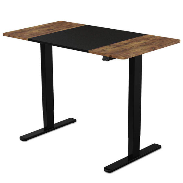 Standing Desks Fortia Sit To Stand Up Standing Desk 120X60cm 72 118Cm Electric Height Adjustable 70Kg Rated Oak Style/Black Frame