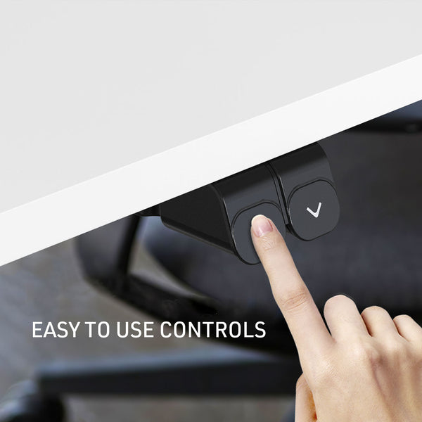 Fortia Sit To Stand Up Standing Desk 120X60cm 72 118Cm Electric Height 70Kg Rated White/White Frame Standing Desks