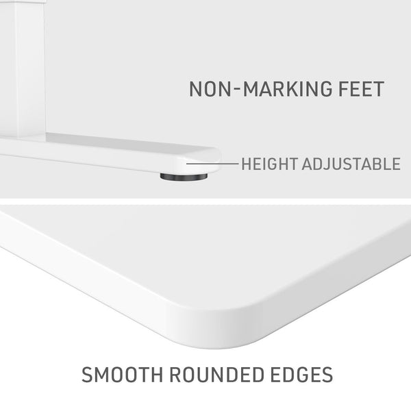 Fortia Sit To Stand Up Standing Desk 120X60cm 72 118Cm Electric Height 70Kg Rated White/White Frame Standing Desks