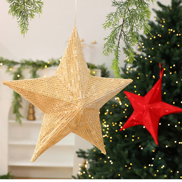 Folding Tree Top Star Christmas Decorationlarge Size Decorations Window Hanging Ornament Seasonal Decorations