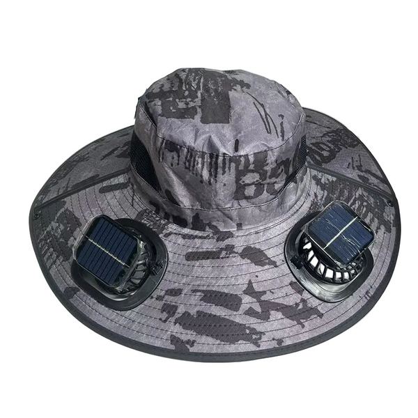 Solar Fan Hat: Wide Brim Bucket With 2 Fans Mens Summer Cap For Outdoor Fishing Camping Hiking. Hats