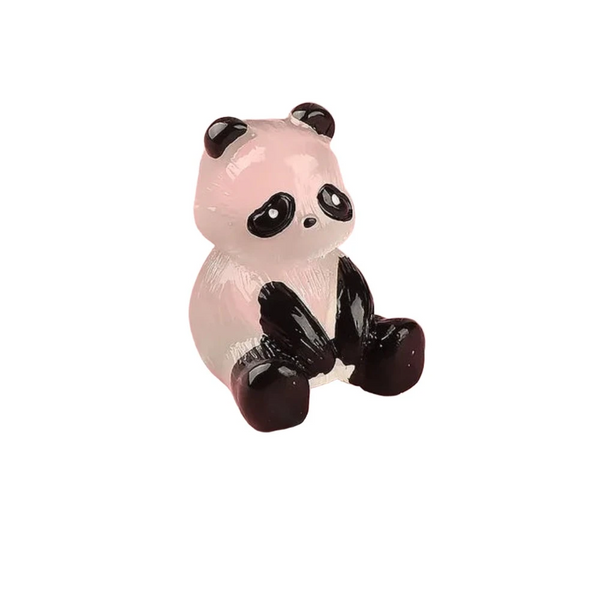 Glowing Panda Mini Figurines Miniature Micro Landscape Ornament In Dark Flower Potted Decor Sculptures & Figurines