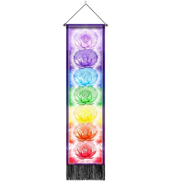 Seven Chakra Tapestry Hippie Mandala Chakras Wall Hanging Fabric Yoga Meditation For Spiritual Room Decor Tapestries