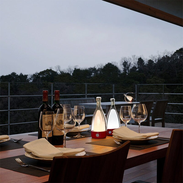 Luxury Lamp Bluetooth Red Wine Bottle Decor Usb Rechargeable Table Accents Lamps