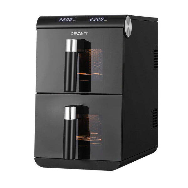 Devanti Air Fryer Oven 11L Dual Zone Fryers Air Fryers