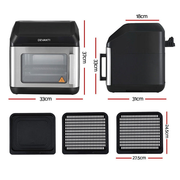 Devanti Air Fryer 13L Lcd Fryers Oven Air Fryers