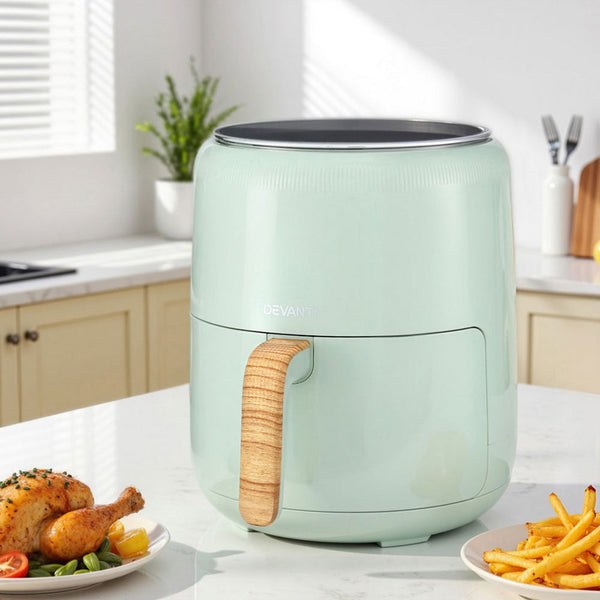 Devanti 5L Air Fryer Touch Control 1700W Green Air Fryers