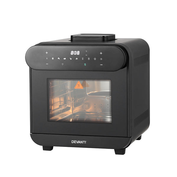 Devanti Steam Air Fryer Oven 15L W/ Lcd Touch 1600W Air Fryers