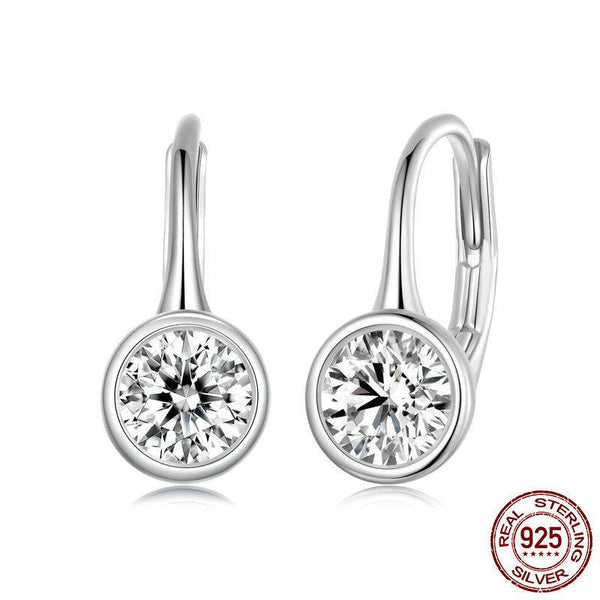 Veile Studios Silver Charm Classic Design Moissanite 925 Pure Earrings