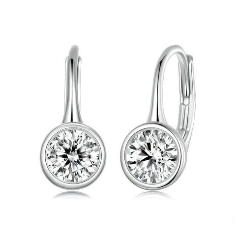 Veile Studios Silver Charm Classic Design Moissanite 925 Pure Earrings