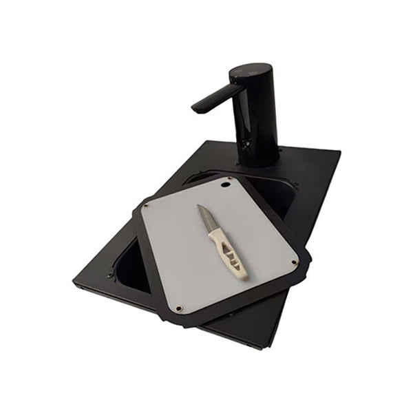 Aluminum Alloy Igt Camping Sink With Tea Tray & Cutting Board Foldable Accessory For Outdoor Table Camping Tables