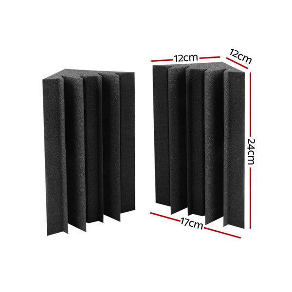 Alpha Acoustic Foam 40Pcs Corner Bass Trap Sound Absorption Proofing Treatment Acoustic Treatments