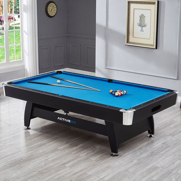Activego Breakshot 7Ft High Speed Velvet Cloth Pool And Billiards Table With Ball Return Solid Legs Cues Balls Accessories Included Tackle Boxes & Bag
