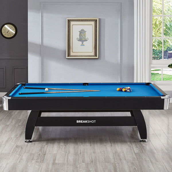 Activego Breakshot 7Ft High Speed Velvet Cloth Pool And Billiards Table With Ball Return Solid Legs Cues Balls Accessories Included Tackle Boxes & Bag