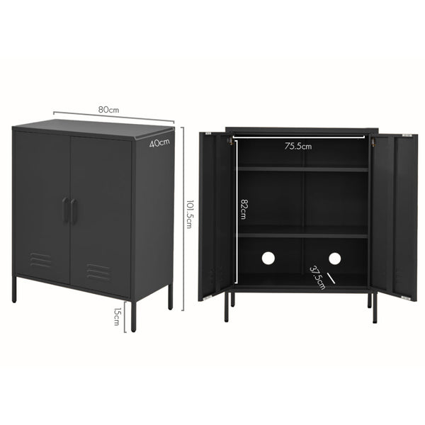 Cold Rolled Steel Sideboard With Adjustable Shelves And Storage Cabinet Furniture Sideboards & Buffets