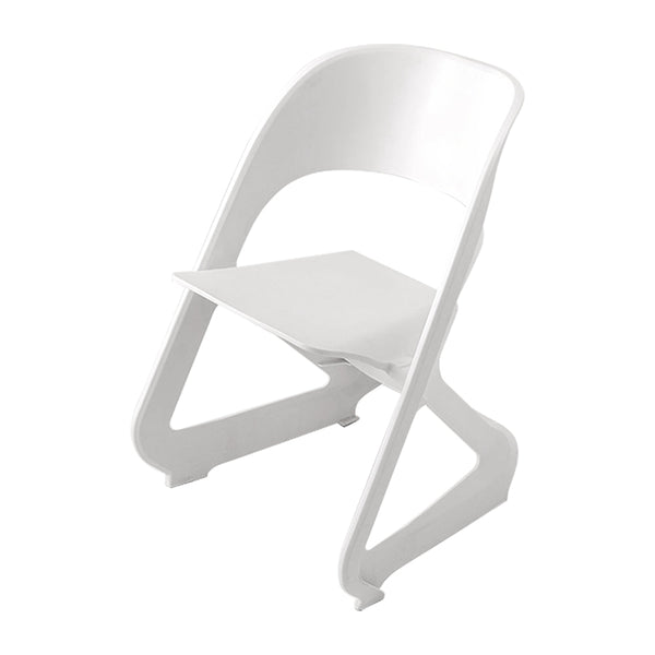 Set Of 4 Office Cafe Lounge Seat Stackable Plastic Leisure White Dining Chairs