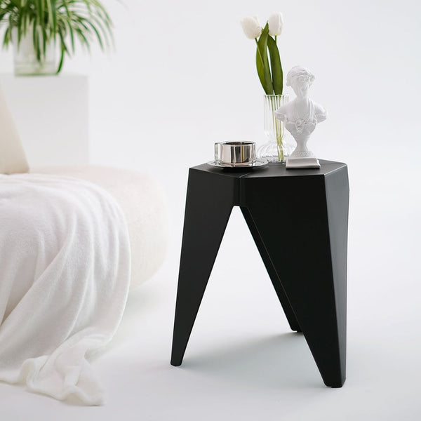 Polypropylene Puzzle Bar Stools Stackable Black Set Of Four Home Furniture Benches Bar Stools