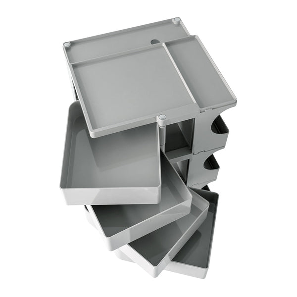 Artissin Storage Trolley Bedside Table 5 Tier Cart Boby Replica Grey Bedside Tables