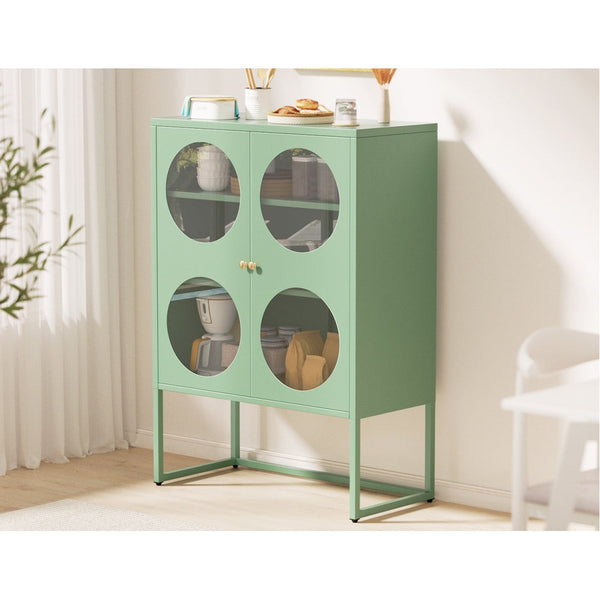 Artiss Artissin Buffet Sideboard Metal Cabinet Ella Green Sideboards & Buffets
