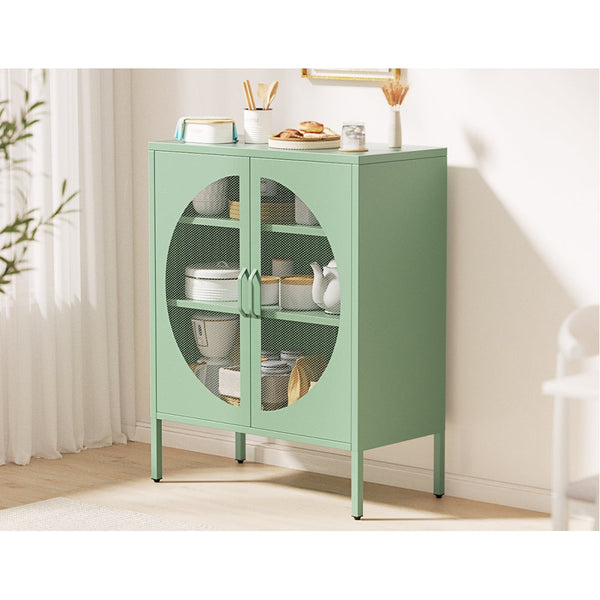 Artiss Artissin Buffet Sideboard Metal Cabinet Elsa Green Sideboards & Buffets