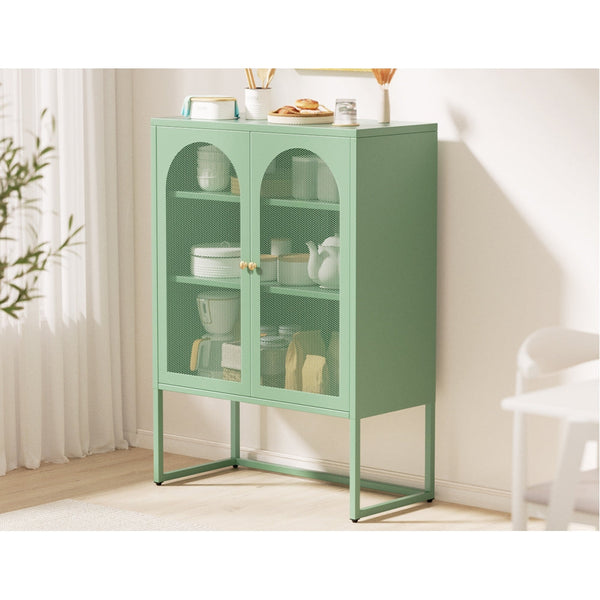 Sideboards & Buffets Artiss Artissin Buffet Sideboard Metal Cabinet Elma Green