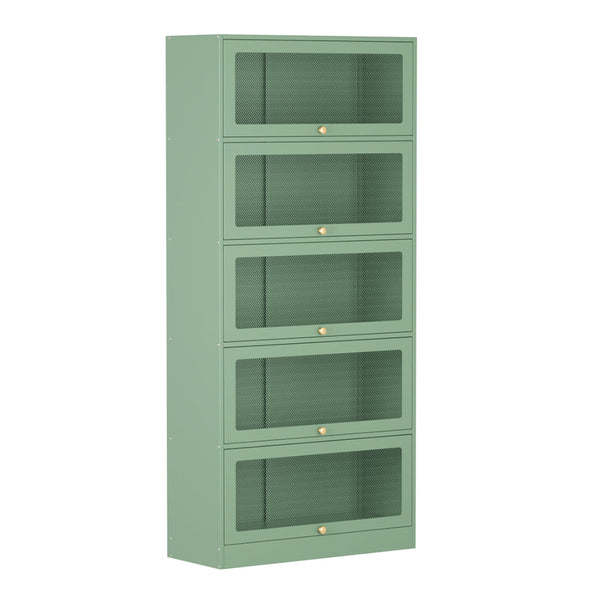 Artiss Artissin Buffet Sideboard Cupboard Cabinet Storage Mesh Doors Metal Green Elia Sideboards & Buffets