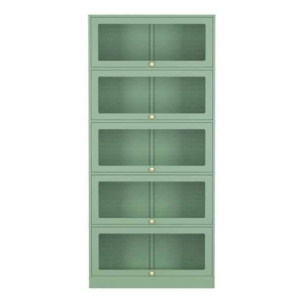Artiss Artissin Buffet Sideboard Cupboard Cabinet Storage Mesh Doors Metal Green Elia Sideboards & Buffets