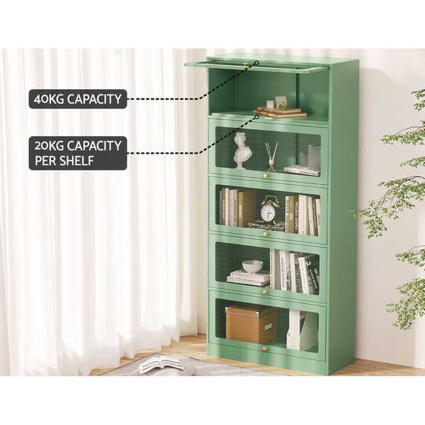 Artiss Artissin Buffet Sideboard Cupboard Cabinet Storage Mesh Doors Metal Green Elia Sideboards & Buffets