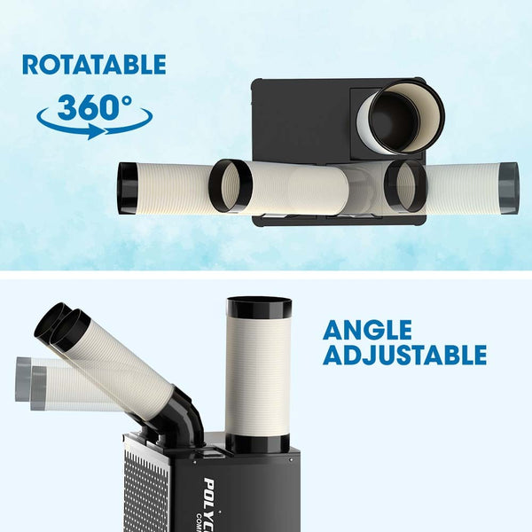 Polycool 4.5Kw Portable Spot Cooler With Twin Cooling Ducts 15A Plug Portable Air Conditioners