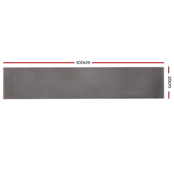 Gardeon Gutter Guard Aluminium Mesh 60M 100X20cm Black Gutter Guards